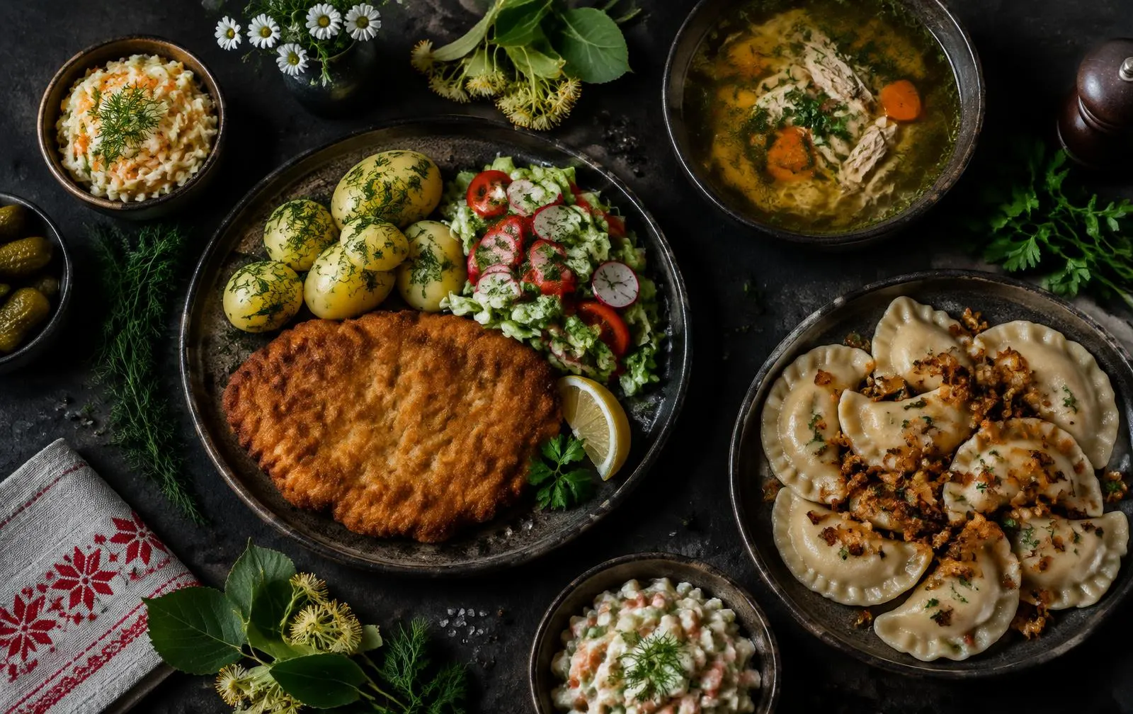 Domowe obiady: schabowy, rosół i pierogi